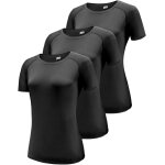 Kalanka - lot de 3 chemises de course a pied a manches courtes / longues pour femme, protection solaire ...