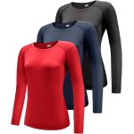 Kalanka - lot de 3 chemises de course a pied a manches courtes / longues pour femme, protection solaire ... Kalanka - lot de 3 chemises de course a pied a manches courtes / longues pour femme, protection solaire ...