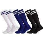 Kalanka - lot de 3 paires de chaussettes de football respirantes pour enfants de 5 a 12 ans