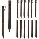 Kalanka - 30pcs piquets en plastique, 24, 5 cm, piquets d'ancrage pour bords paysagers, piquets de tente, ...