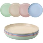Kalanka - lot de 4 assiettes en plastique lgres de 22, 9 cm, incassables, rutilisables, assiettes ...