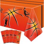 Kalanka - lot de 4 nappes de f�te de basket - ball motif f�te panier nappe th�me basketball sport nappes ...