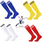 Kalanka - 4 paires chaussette foot enfant, chaussette football unisex, chaussettes d'entranement sportif ...