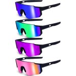 Kalanka - lot de 4 paires de lunette de cyclisme velo uv 400, lunettes de soleil pour femme homme, v�lo ...