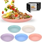 Kalanka - lot de 5 assiettes en plastique rutilisables de 23 cm - assiettes creuses - assiettes en plastique ...