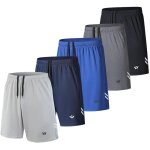 Kalanka - lot de 5 shorts de sport pour homme avec poches et taille elastique, séchage rapide, shorts ... Kalanka - lot de 5 shorts de sport pour homme avec poches et taille elastique, séchage rapide, shorts ...