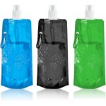 Kalanka - 500ml f lot de 3 bouteilles de sport pliables en plastique avec clip pour sports de plein air, ...