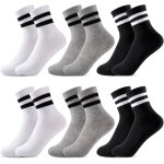 Kalanka - lot de 6 paires de chaussettes de sport en coton pour enfants garons filles chaussettes de ...