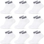 Kalanka - lot de 9 paires de chaussettes de tennis en coton elastique pour garçons et filles Kalanka - lot de 9 paires de chaussettes de tennis en coton elastique pour garçons et filles