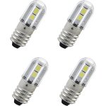 Kalanka - ?ampoules e10 ac, lot de 4 ampoules led e10 240v blanc froid led rechange miniatures 1w 100lm ...