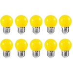 Kalanka - ampoule led couleur e27 a baonnette de couleur jaune 2w equivalente 20w, ac 220v - 240v, ampoules ...