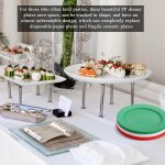 Kalanka - assiettes en plastique 12 pices 25cm, it couleur rutilisable plates, assiettes a salade, ...