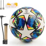 Kalanka - ballon de foot champions, ballon de football de taille 5, avec 1 pompe de ballon, 2 aiguilles, ...