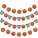 Kalanka - banderole de f�te de basketball, d�coration de banni�re d'anniversaire de basket - ball, 4 ...