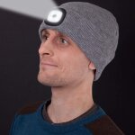 Kalanka - bonnet a led rechargeable par usb avec lampe frontale 4 led - bonnet tricot chaud pour l'hiver ...
