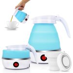 Kalanka - bouilloire portable de camping 600ml, bouilloire pliable, mini bouilloire electrique en silicone ...