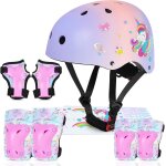 Kalanka - casque velo enfant casque protection trotinette filles et garons licorne genouillres et coudires ...