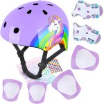 Kalanka - casque velo enfant casque trotinette avec autocollants diy pour genouillres et coudires licorne ...
