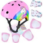 Kalanka - casque velo enfant casque trotinette avec autocollants diy pour genouillres et coudires licorne ...