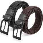 Kalanka - ceinture tress�e elastique en cuir unisexe vintage - tissu ajustable pour golf, homme et femme ...