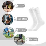 Kalanka - chaussettes de tennis, pour homme et femme, pure et classique, lot de 6 paires, respirantes ...