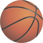 Kalanka - dekora, disque azyme basketball, d�coration pour g�teau d'anniversaire, rond 20 cm
