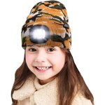 Kalanka - enfants led casquette de bonnet eclaire, lampe frontale rechargeable par usb chapeaux de nuit ...