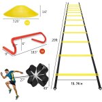Kalanka - ensemble de matériel d'entraînement pour echelle de vitesse et d'agilité, comprend 12 echelons ... Kalanka - ensemble de matériel d'entraînement pour echelle de vitesse et d'agilité, comprend 12 echelons ...