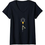 Kalanka - femme yoga drle de femmes, cadeaux d'exercice de yoga de fille t - shirt avec col en v