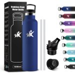 Kalanka - gourde isotherme 1l, bouteille isotherme acier inoxydable, bouteille d'eau etanche, sans bpa, ...