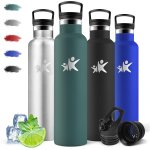 Kalanka - gourde isotherme 1l, froid&chaud, sans bpa, gourde paille, 18 / 8 acier inoxydable, bouteille ...