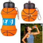 Kalanka - gourde pliable basketball 550ml - bouteille d`eau en silicone pour sportifs, design ballon ...