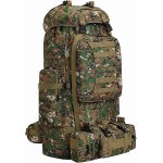 Kalanka - grand sac a dos de camouflage 2 en 1, 100l sac a dos de randonne militaire tactique molle ...