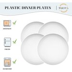 Kalanka - lot de grandes assiettes creuses incassables de 20 a 25, 4 cm pour salade, fruits, assiettes ... Kalanka - lot de grandes assiettes creuses incassables de 20 a 25, 4 cm pour salade, fruits, assiettes ...