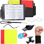 Kalanka - kit arbitre football, carton arbitre football set avec pvc carton rouge et jaune foot, porte ...