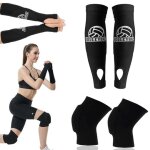 Kalanka - kit de protection pour le volley - ball, 1 paire genouill�res de volleyball + 1 paire manchettes ...