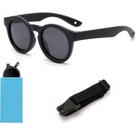 Kalanka - lunette soleil bebe r�glable lunette soleil enfant avec cordon mousqueton et etui de rangement ...