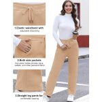 Kalanka - pantalon de jogging femmes chaud polaire doubl pants hiver avec cordon sweatpants laine coton ...