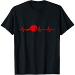 Kalanka - ping pong hearbeat tennis de table id�e cadeau homme femme t - shirt