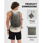 Kalanka - sac a dos pliable ultra lger de 15 l : petit sac a dos de randonne lger et fin sac a dos ...
