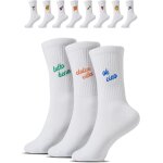 Kalanka - statement lot de 3 paires de chaussettes de sport blanches avec motif ok ciao, dolce vita, ... Kalanka - statement lot de 3 paires de chaussettes de sport blanches avec motif ok ciao, dolce vita, ...