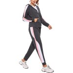 Kalanka - survtement femme coton ray ensemble sportswear a manches longues ensemble de sport a capuche ...