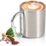 Kalanka - tasse de camping avec poigne a mousqueton, tasse a usage extrieur, tasse de camping, tasse ...