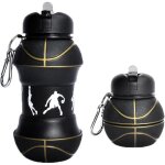 Kalanka - tasse pliante en silicone basket - ball, bouteille d'eau pliable pour gar�ons et filles sans ...