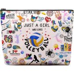 Kalanka - trousse de maquillage de volleyball - etanche - avec fermeture eclair - portable - avec impression ...