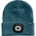 Kalanka - unisexe led bonnet lampe frontale, usb rechargeable 4 led rouge et bleu lueur clignotant chapeau ...