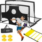 Kaltd - lot de 2 buts de football pour enfants, 180x120 cm, pour l'entraînement dans la cour et les jeux ... Kaltd - lot de 2 buts de football pour enfants, 180x120 cm, pour l'entraînement dans la cour et les jeux ...