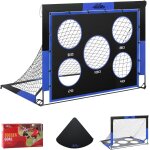 Kaltd - cage de foot, but de foot enfant exterieur, 2 en 1 avec 5 cible et sac de transport, cages et ...