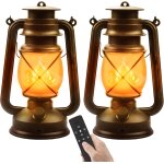 Kaltd - lanterne extrieure, 2 pices lanterne vintage rechargeable lanterne jardin avec tlcommande ...