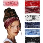 Kalvd - lot de 7 bandeaux pour femme - large elastique - doux - imprimé - pour le yoga et le sport - ... Kalvd - lot de 7 bandeaux pour femme - large elastique - doux - imprimé - pour le yoga et le sport - ...